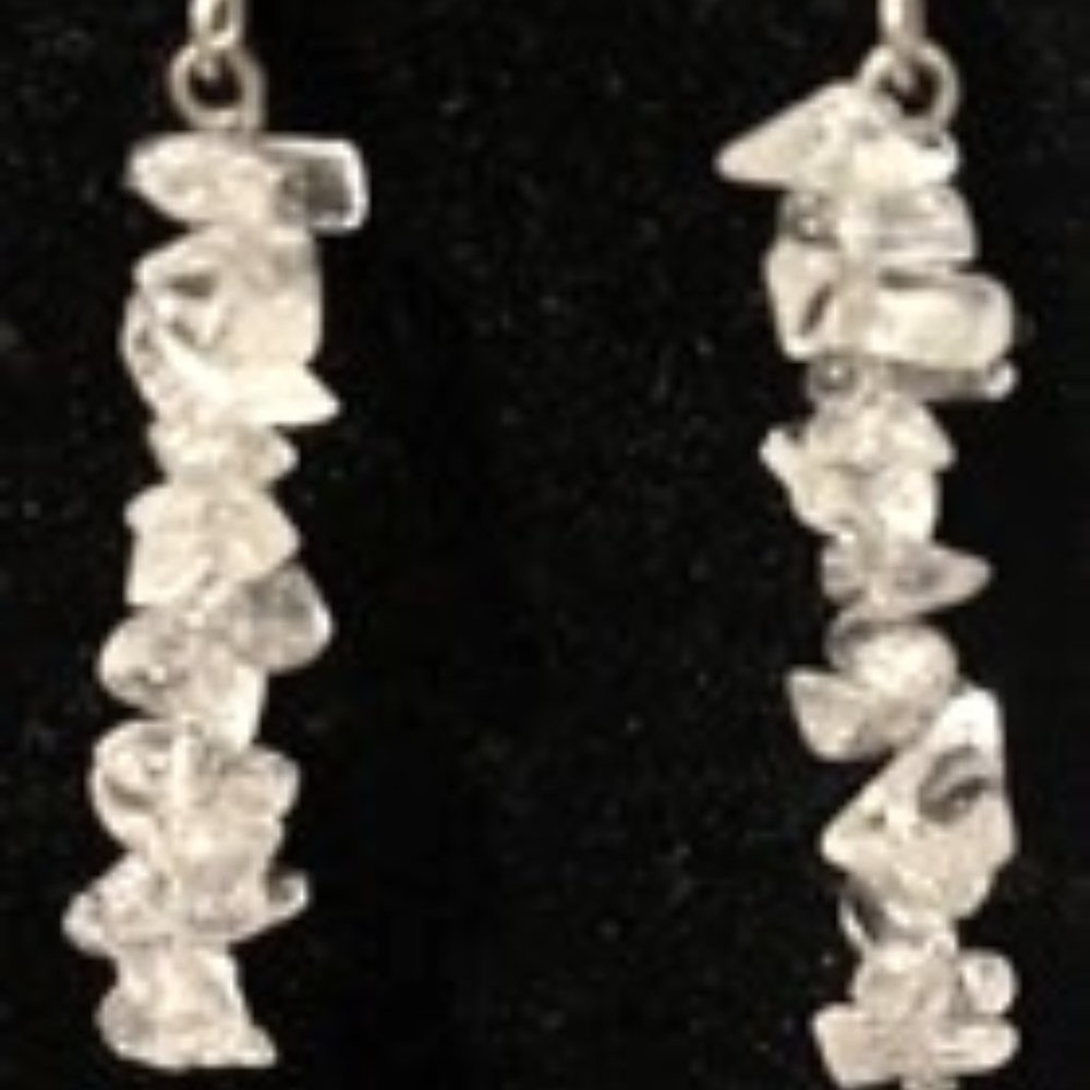 Hand crafted clear Quartz earrings